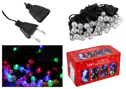 Гірлянда, C54315, 60 лампочок, мультикольорове зі світловими ефектами