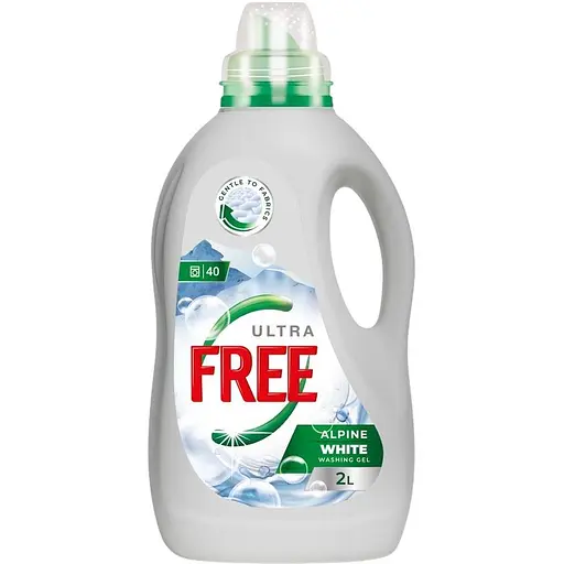 Гель для прання Free Alpine Freshness White з ароматом свіжості 2 л