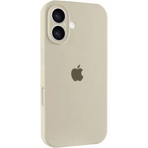 Чехол Epik Silicone Case Full Camera Protective AA для Apple iPhone 16, 6.1 Бежевый/Antique White