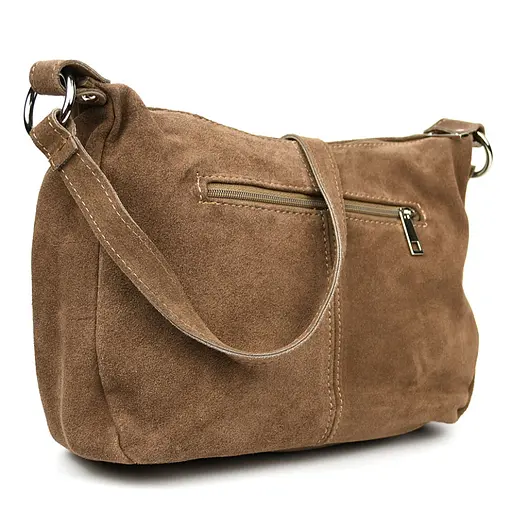 Замшевая сумка мессенджер Firenze 28х21х12 см sum0028634 - фото 4