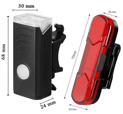 Вело набір фара передня та задня Hua Yu HY027 велосипедні ліхтарі габаритні мігалка стоп 1XPG 5SMD Micro-USB - фото 7