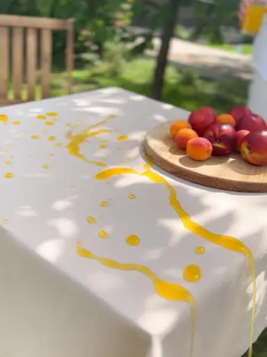 Водовідштовхувальна скатертина Бежевий однотон 180х120 см - фото 6