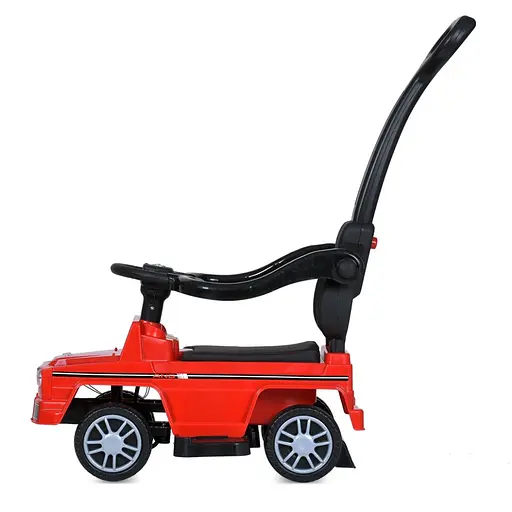 Детская каталка-толокар M 5043L-3 красный, c родительской ручкой - фото 6