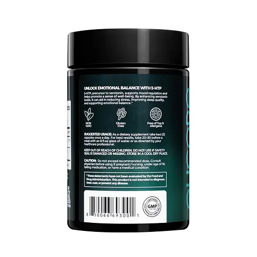 Амінокислота Elicore Labs 5-HTP 200 mg, 60 капсул для покращення сну - фото 2