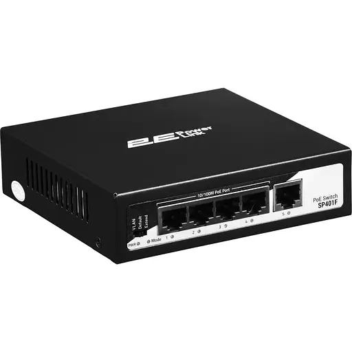 Коммутатор 2E Network active 2E PowerLink SP401F 4xFE PoE+, 1xFE Uplink, 55Вт (2E-SP401F-2) - фото 1