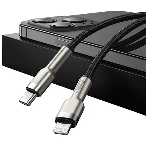 Кабель Baseus Cafule Metal Series Lightning - Type-C 20W для iPhone iPad CATLJK-A01 - фото 1