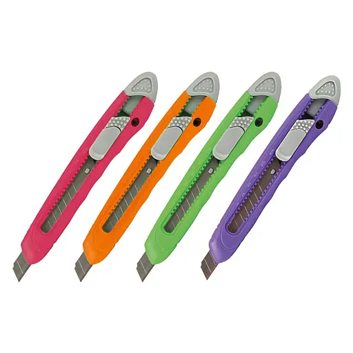 Ніж канцелярський Axent 6401-A лезо 9 мм, асортимент кольорів (6401/01/P-A)