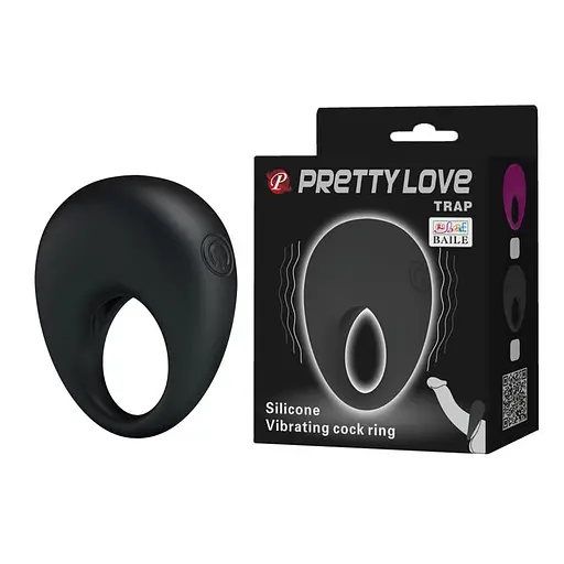 Виброкольцо Pretty Love Trap 5.6 см черный - фото 10