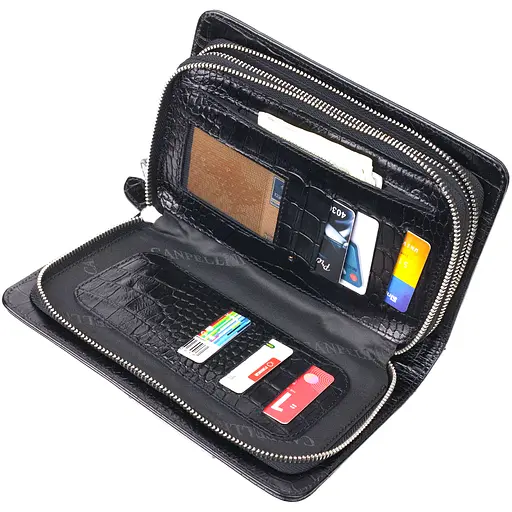 Барсетка кожаная мужская Canpellini 21,5х13,5х4 см sum0022449 - фото 5