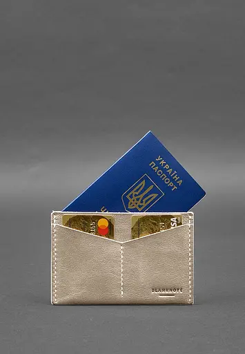 Кожаная обложка-органайзер для документов 6.2 светло-бежевый краст - фото 4