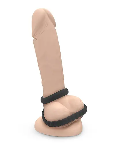 Двойное эрекционное кольцо Dorcel Dual Ring 5.7 см черный - фото 4