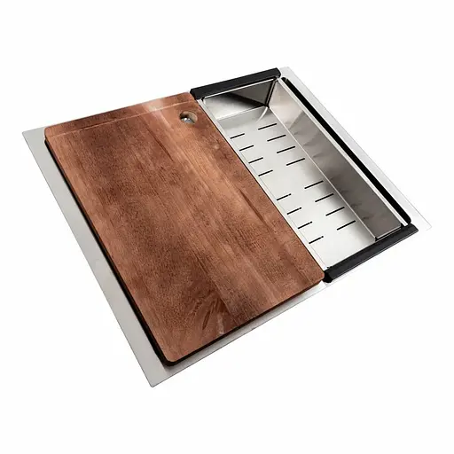 Кухонна мийка нержавійка СМ 54x44 Platinum Handmade (монтаж під стільницю), Нержавіюча сталь - фото 3