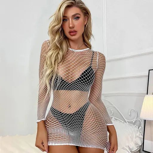 Міні-сукня відкрита та спокуслива S/M/L Білий K0758-2 - фото 1