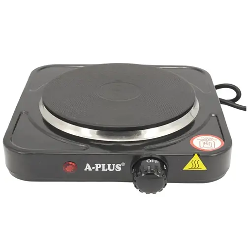 Плита одноконфорочная дисковая кухонная A-Plus 2102 настольная переносная электроплита Черный - фото 1