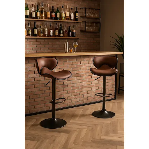 Комплект барних стільців Costway Dan зі спинкою в стилі Loft - фото 2