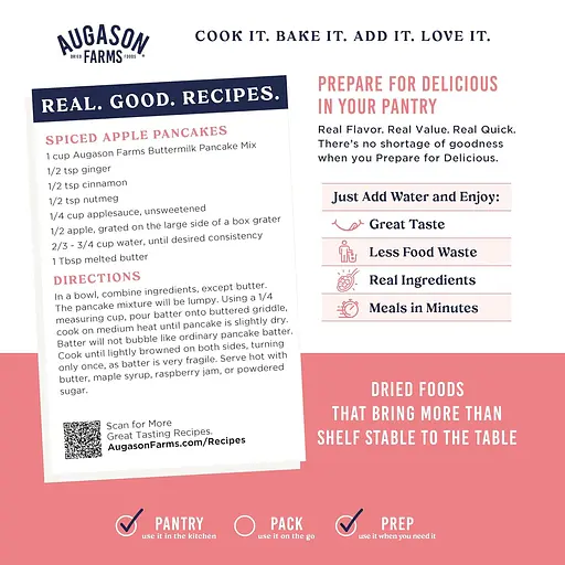 Смесь для приготовления блинов и вафель Augason farms, 33 порции, 10 лет срок хранения (101194) - фото 3