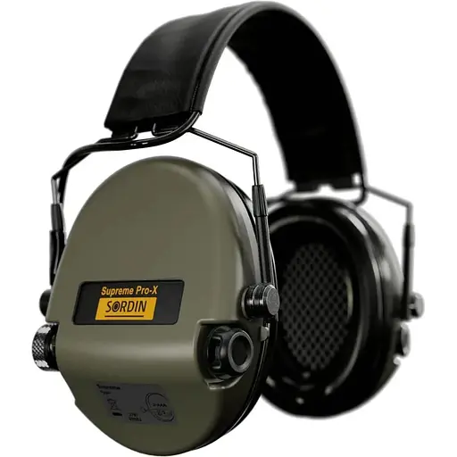 Активні навушники Sordin Supreme Pro X Slim Green (сумісні з ARC Rail)