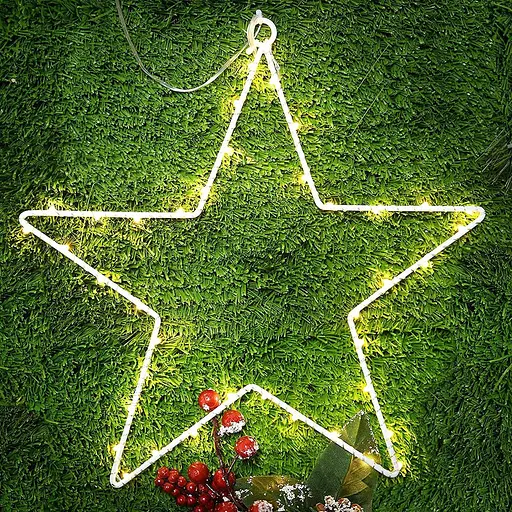 Світлодіодні різдвяні зірки, SANDYBY Star Window Light 40 теплих білих світлодіодних ламп з батарейним живленням - фото 4