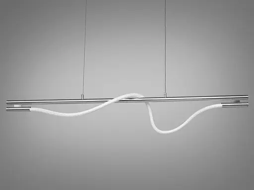Сучасна підвісна світлодіодна люстра шланг, 15Вт, срібна люстра - фото 3
