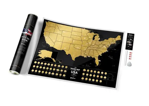 Скретч карта мира 1DEA.me Travel Map USA Black (13028) - фото 2