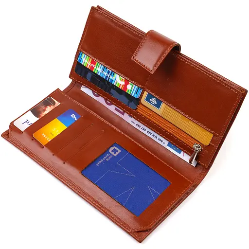 Чоловічий шкіряний гаманець Canpellini 9.5х19х2 см acs0025728 - фото 3