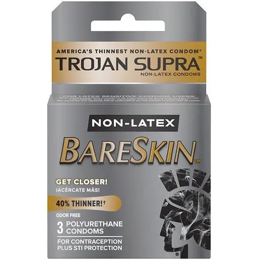 Упаковка презервативов Trojan Supra BareSkin 3шт.