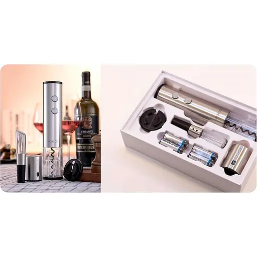 Винный набор Circle Joy Decanter Aerator + Wine Stopper + Bottle Opener - фото 4