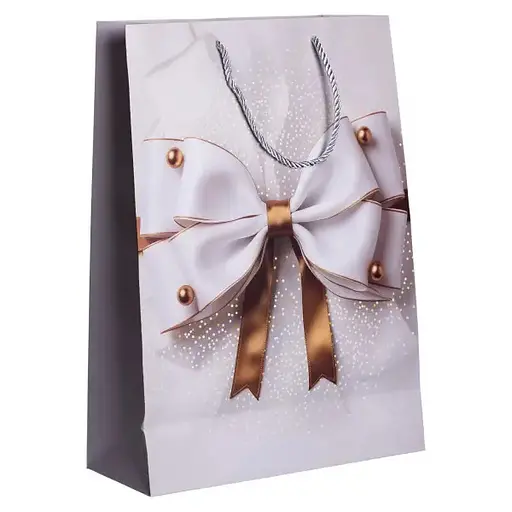 Подарунковий пакет Yiwu HP-10359-14 з бантом 30х12х42 см 12 шт. - фото 2