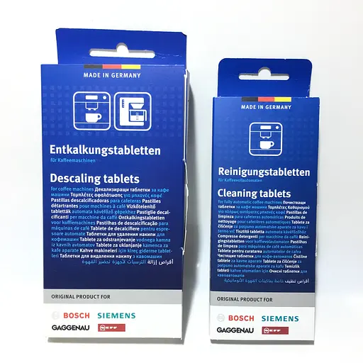 Набор таблетки для удаления накипи 00311975 + Таблетки от кофейного жира 00311970 для кофемашины Bosch Siemens - фото 3