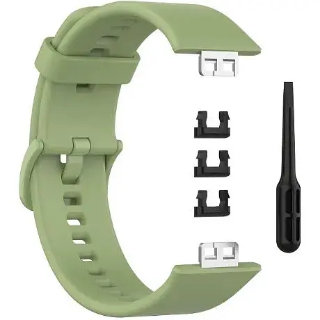 Ремешок DK для Huawei Watch Fit / Fit SE Silicone Sport Full Light Classic (olive) - фото 2