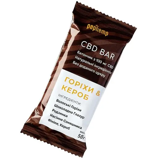 Батончик Pephemp CBD BAR Орехи & Кероб 50 г