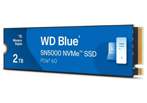 Твердотельный SSD-накопитель 2 ТБ, Western Digital Blue SN5000, PCI-E 4.0 x4, M.2 2280, 3D TLC, 5150/4850 МБ/с (WDS200T4B0E) - фото 2