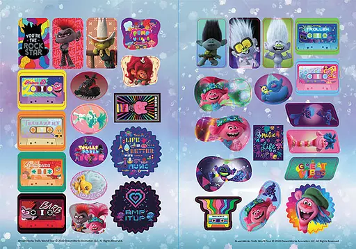 Книжка-раскраска с наклейками. Королева Барб. Тролли 2 1271010 на укр. языке - фото 2