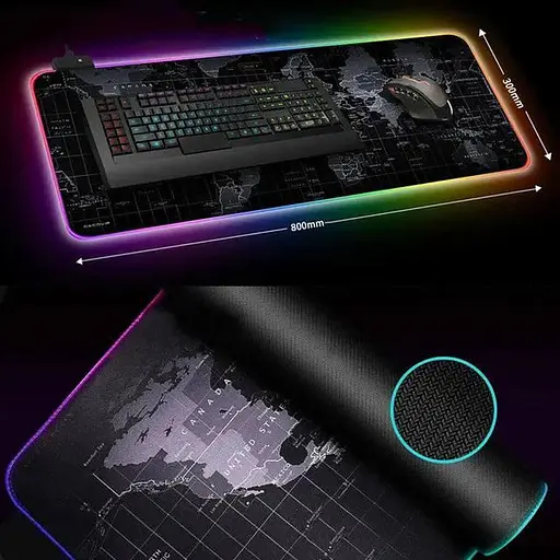 Игровая поверхность FeelTouch с RGB подсветкой 800 x 300 мм Black - фото 5