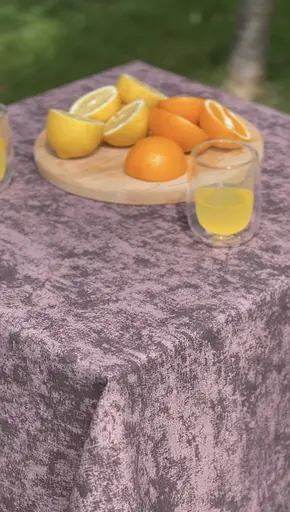 Водовідштовхувальна скатертина Мармур шоколад 260х140 см (+ 5 серветок 30х40 см) - фото 6