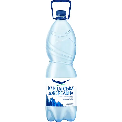 Вода мінеральна Карпатська Джерельна сильногазована 2 л - фото 1