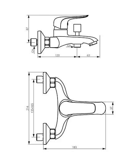 Змішувач для ванни DAMIXA Palace Evo 2 (321000000) - фото 4
