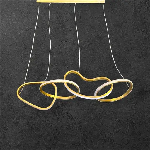 Светодиодная люстра 4 Кольца PJ857 (100см) Золотистая - фото 7