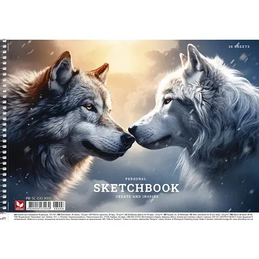 Альбом для малювання Школярик PB-SC-030-8008-2 спіраль 30 аркушів 