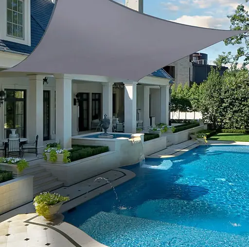 Тент навіс затіняючий квадратний 4х4м Оксфорд (Сірий) - фото 4