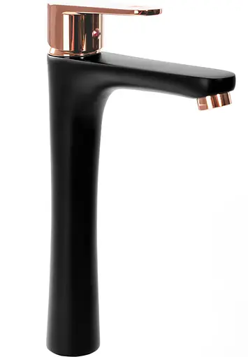 Змішувач для умивальника Rea Mild black rose gold REA-B4808 Чорний - фото 1