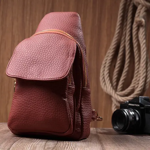 Женская сумка Vintage с одной лямкой через плечо из крупнозернистой экокожи 17х29х9 см sum0026948 - фото 9