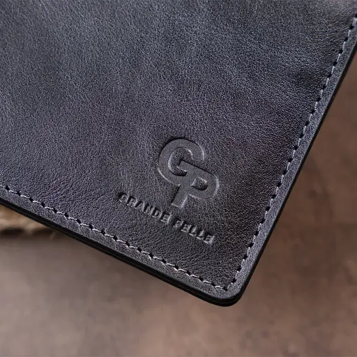 Мужской кожаный кошелек Grande Pelle 11.5х9х0.7 см acs0015933 - фото 9