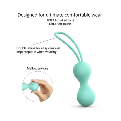 Вагінальні кульки Love To Love Joia, 8 см, м'ятний - фото 3