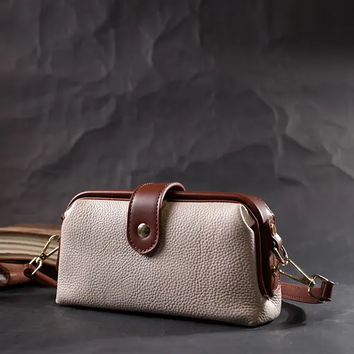 Клатч Vintage с защелкой из натуральной кожи 19.5х10х5.5 см sum0029013 - фото 9