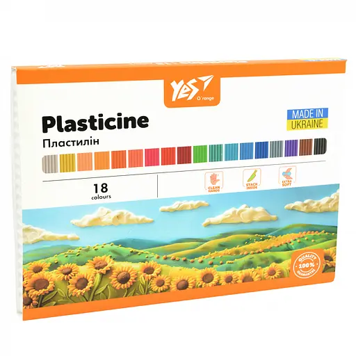 Пластилин Yes Orange Line, 18 цветов, 360 г, 540691