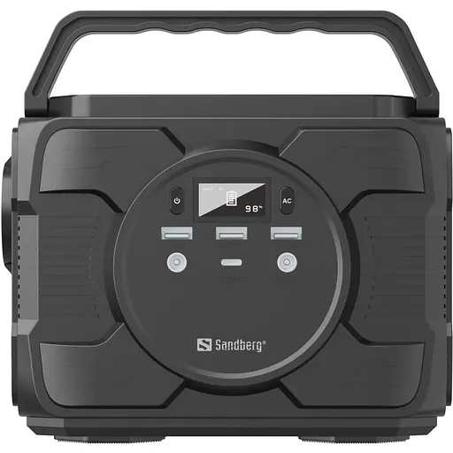 Зарядная станция Sandberg AC 200 (173 Вт/ч) 200W, Type-C in/out 100W, Li-ion, фонарик 4Вт