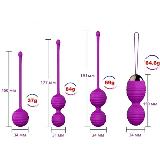Набір вагінальних кульок I’MCUM Kegel Queen 4in1 Рожевий (IM-KGE205) - фото 9
