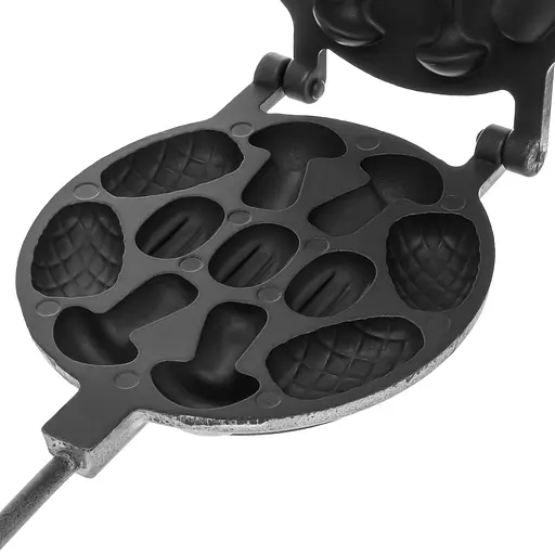 Форма для випічки горішків горішниця "Лісове Асорті" горішки шишки грибочки з антипригарним/тефлоновим покриттям, Ласунка Чорний 86408 - фото 8