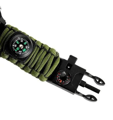 Часы мужские наручные спортивные Skmei 2202 Paracord (Зеленый нейлоновый ремешок) - фото 8